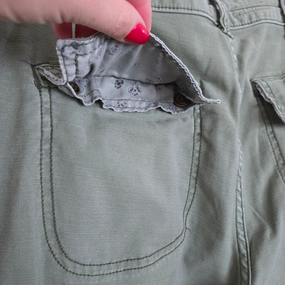 Anthropologie Pilcro Utility Cargo Pants Olive Green Distressed Sz 29 Gorpcore - Picture 6 of 15